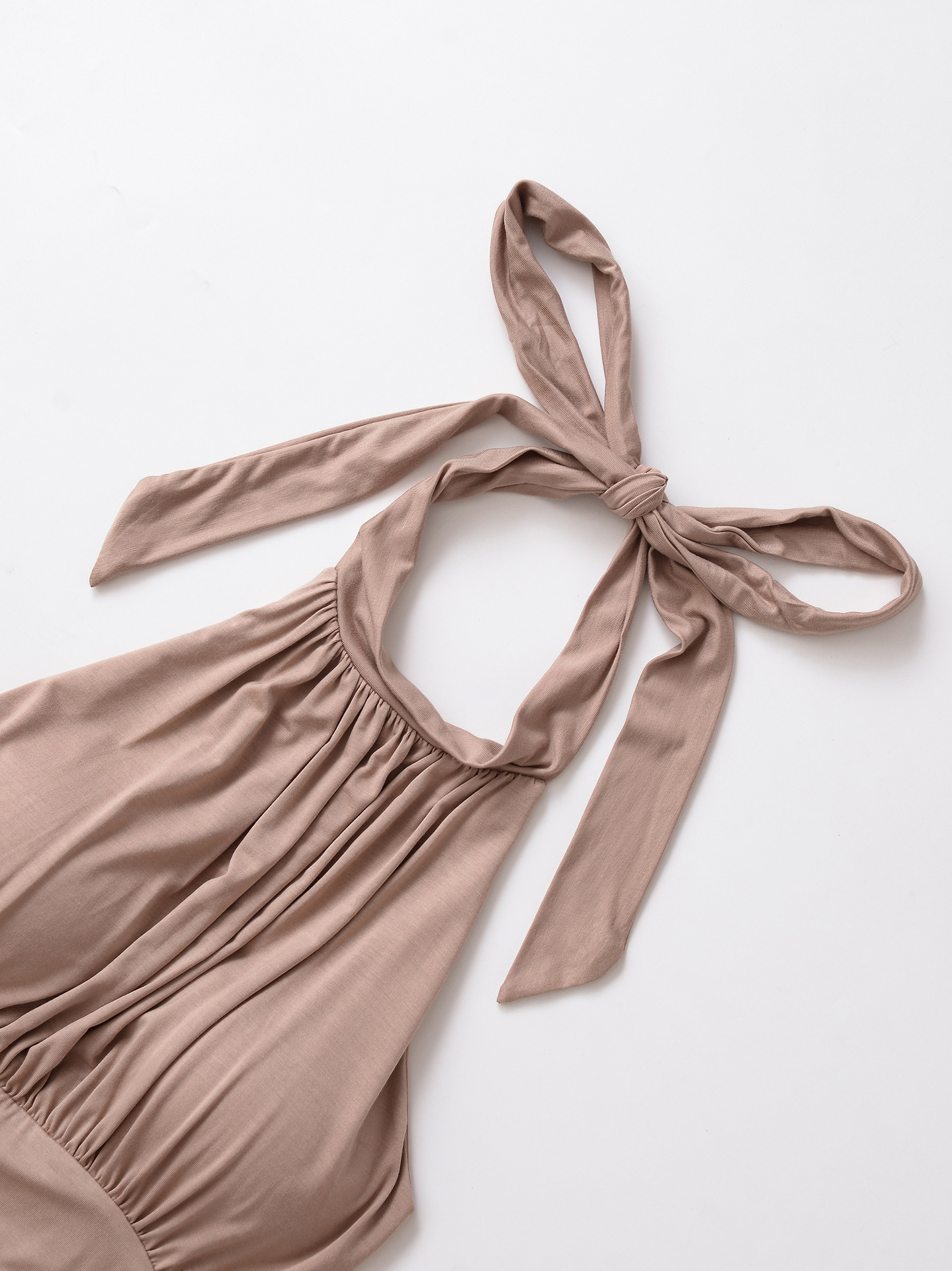 Neck strap waist cinching top vest