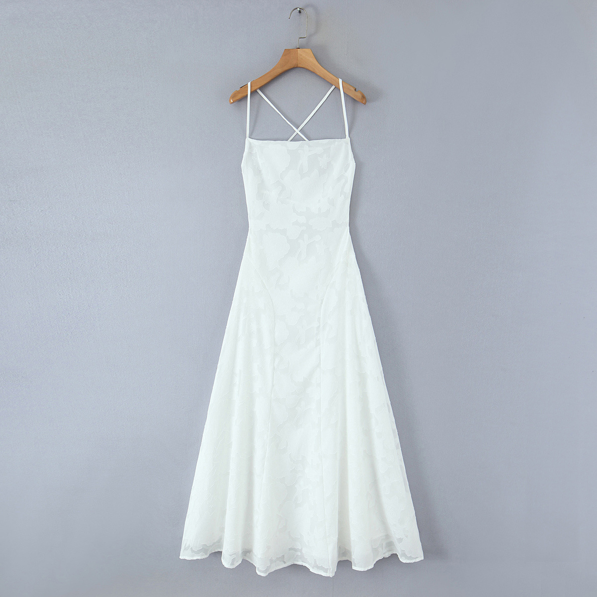 Open Back Loose Fit Midi Dress