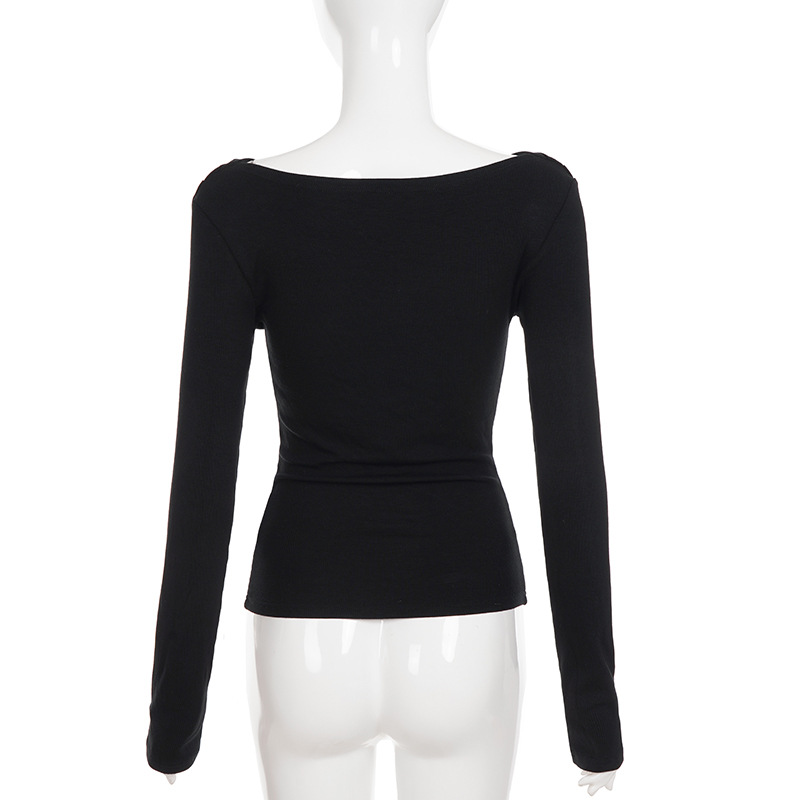 Bardot Bodycon Wrist-Length Neckband T-Shirt
