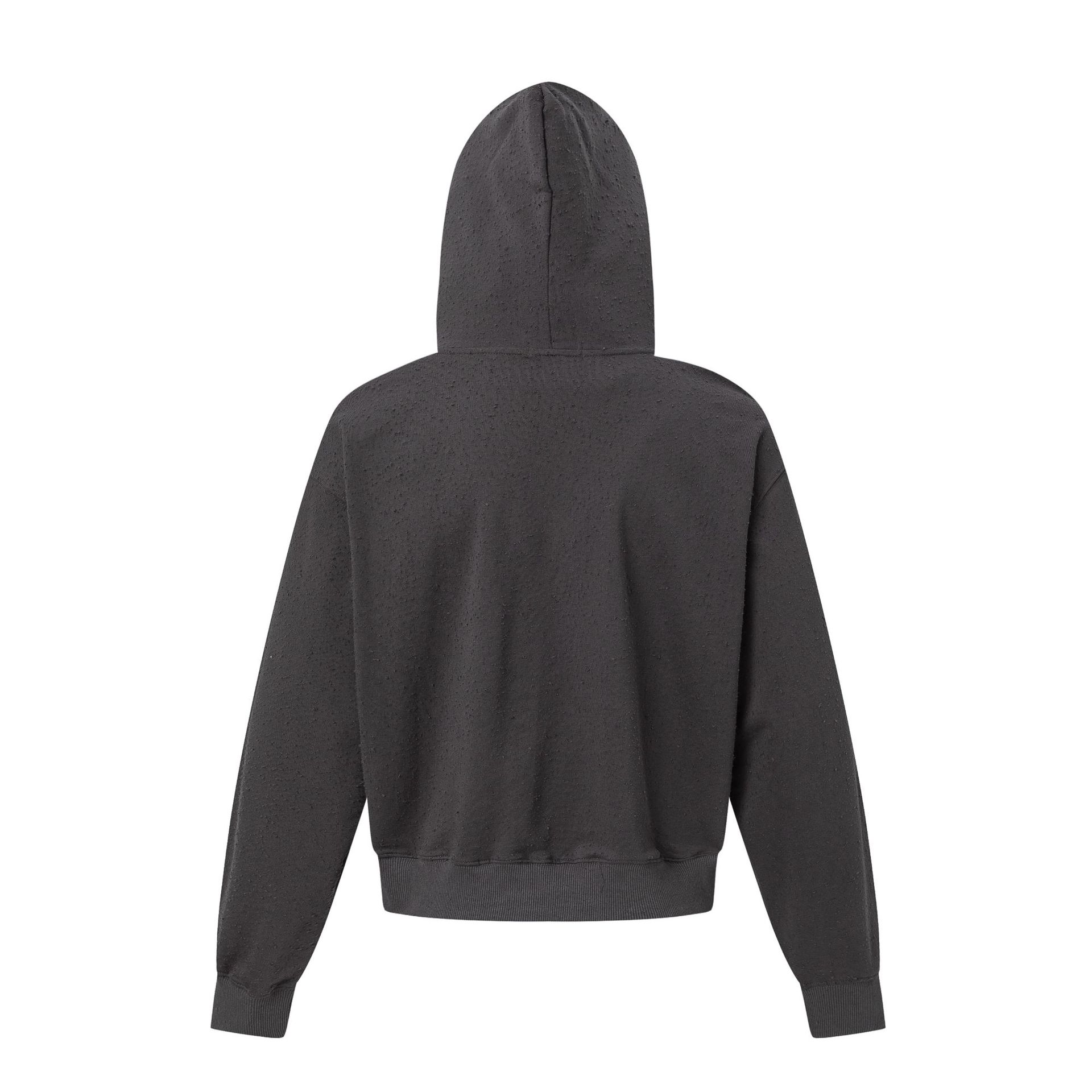 Guy's Retro Cotton Graphic Oversized Ripped Hoodie