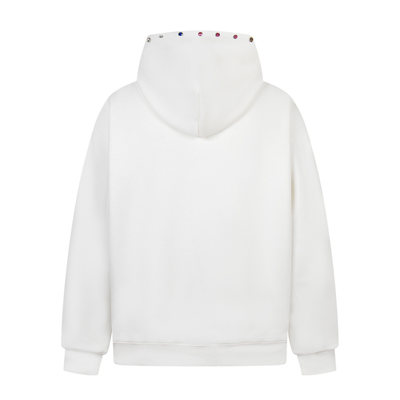 Utility Oversized Stitched Alphabet Cotton Hoody