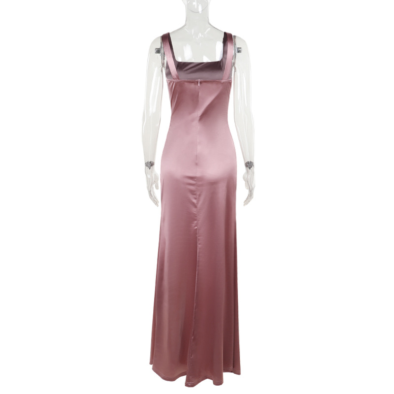 Square Neck High Waist Bodycon Dress
