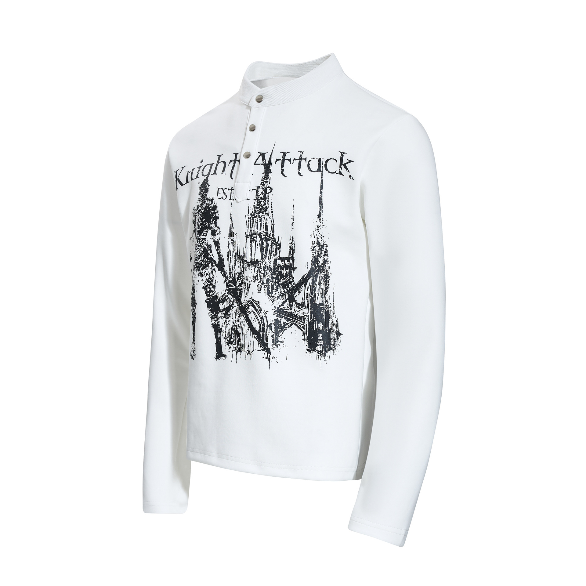 American Retro Graphic Henley Hoodie