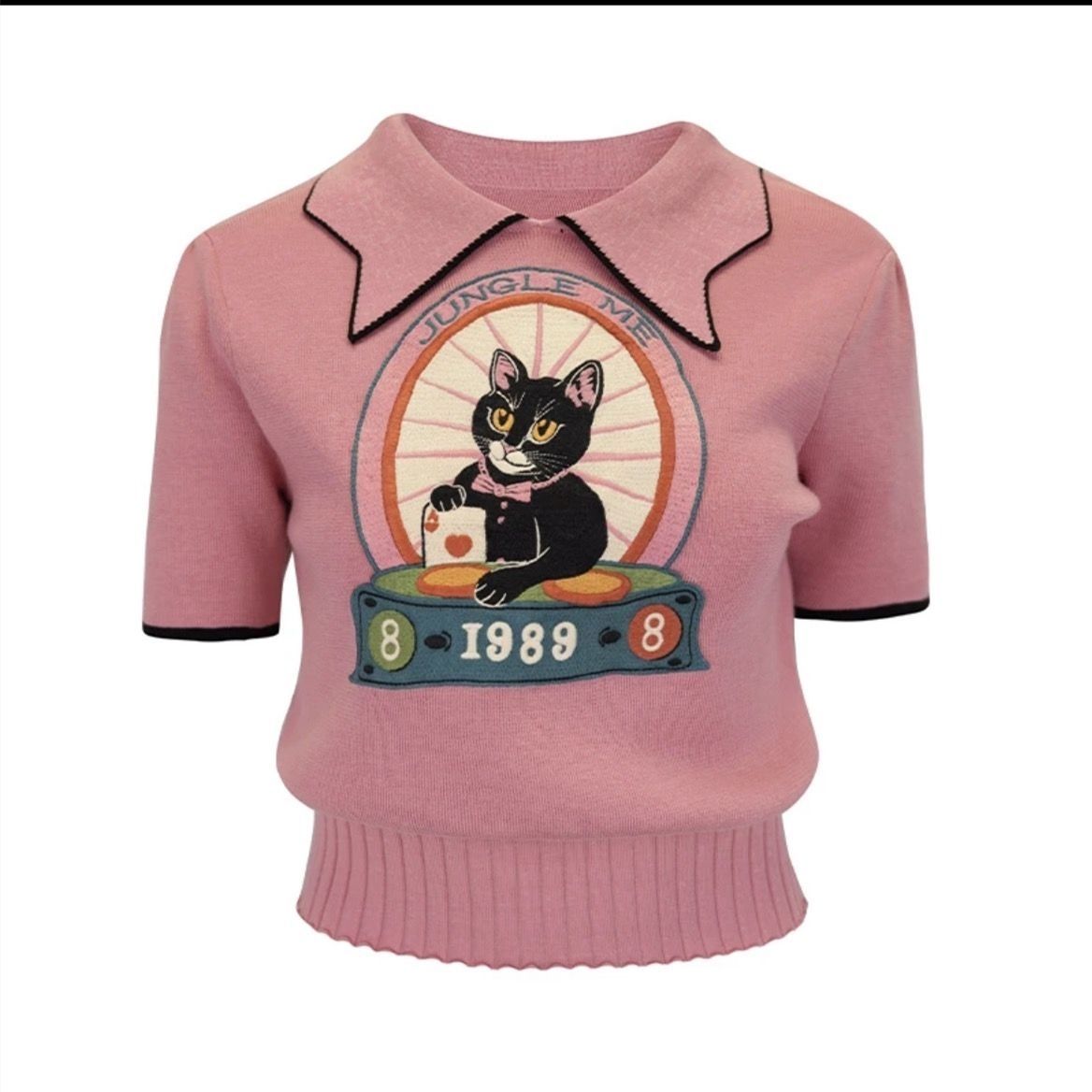 Original Rose Graphic Embroidered Ladies Sweater