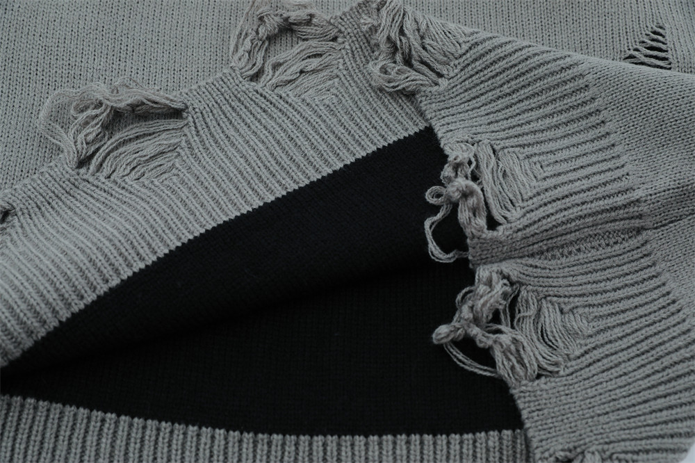 Streetwear Oversized Jacquard Sweater