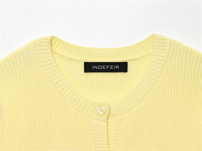 Spring New Style Round Neck Solid Color Loose Fit Pullover Unique Versatile Elegant Commuter Knitwear
