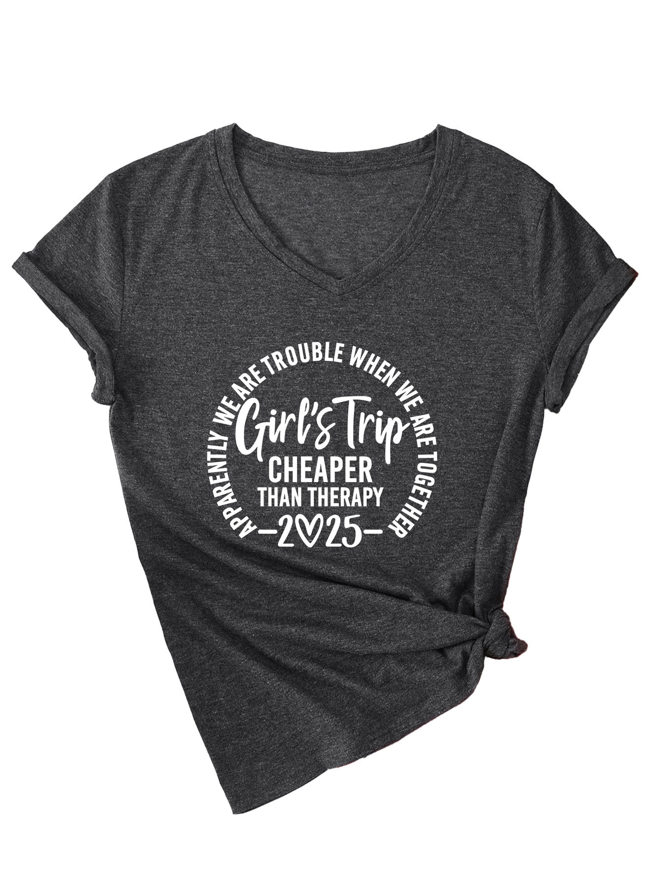 Ladies Crew Geometric Print T-Shirt