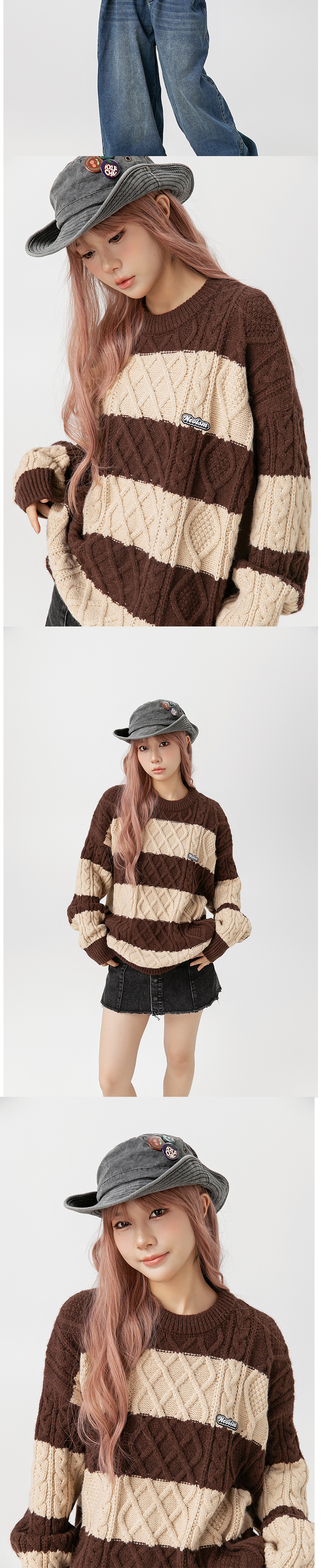 Oversized Chunky Polyester Sweater