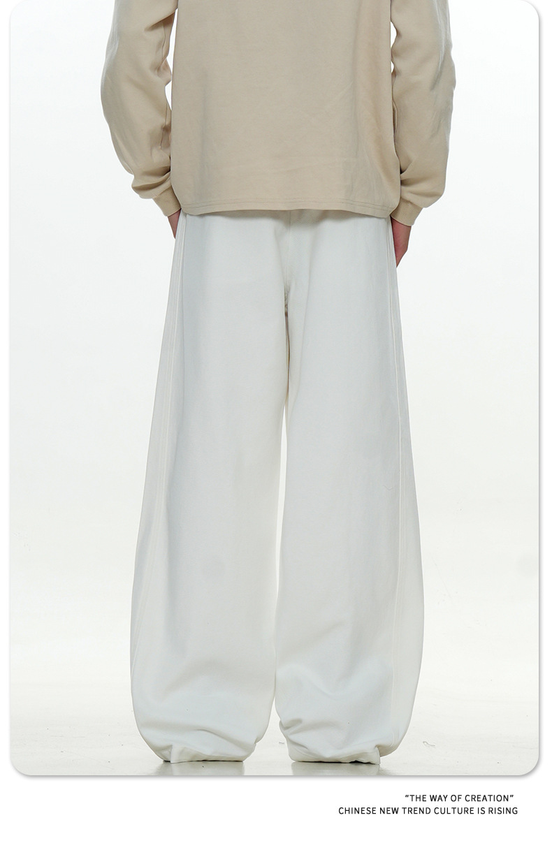 Straight Casual Jeans for Men and Women Cleanfit Trendy Loose Slim Pure Cotton Long Pants
