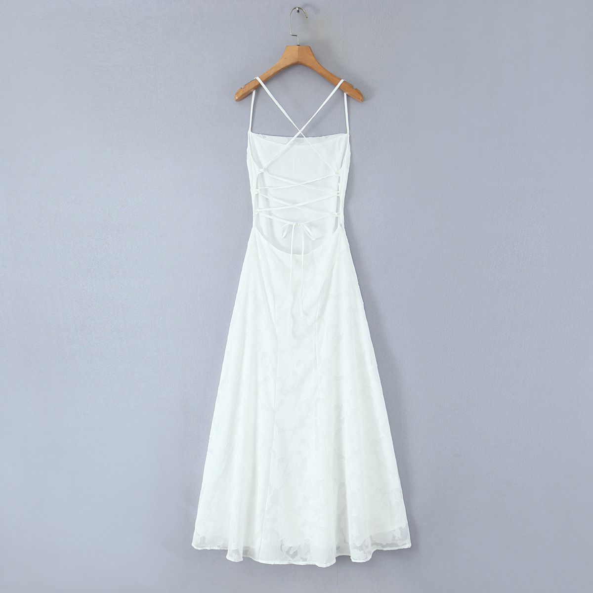 Open Back Loose Fit Midi Dress