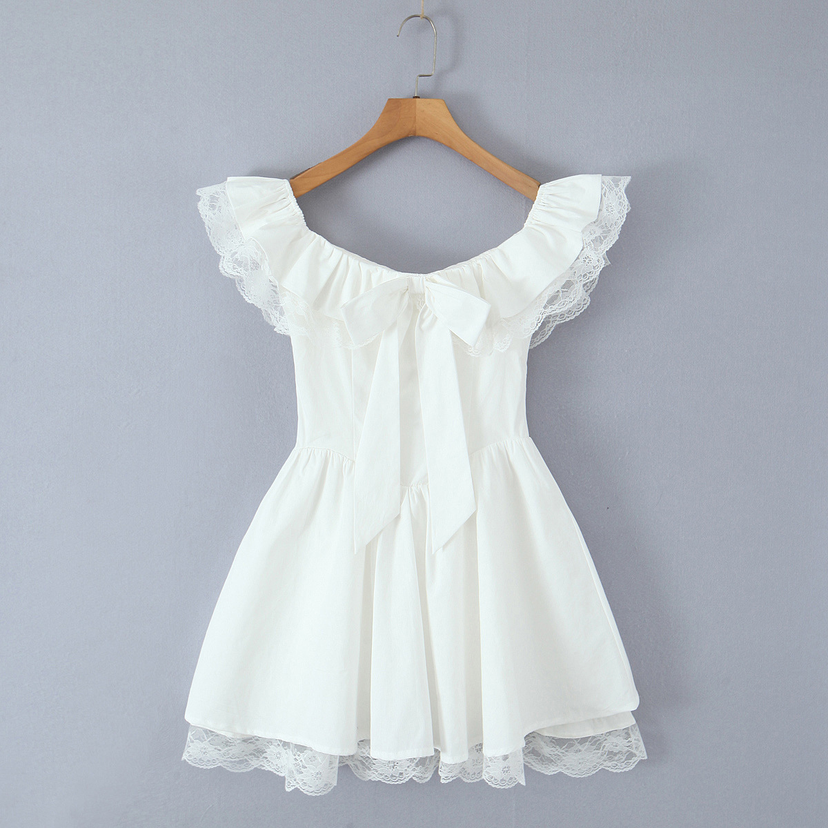 Western Pieced Flutter Scalloped Mini Skirt