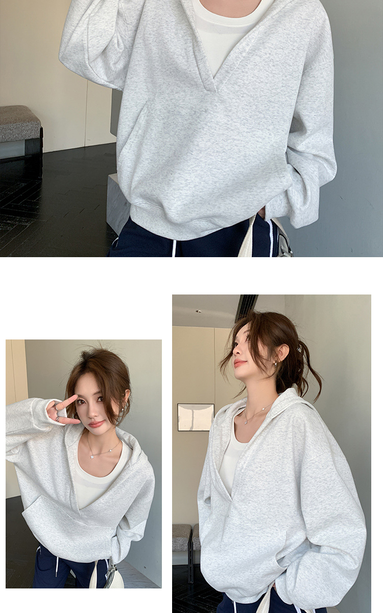 Ladies Loose Fit Cotton Blend Hoodie