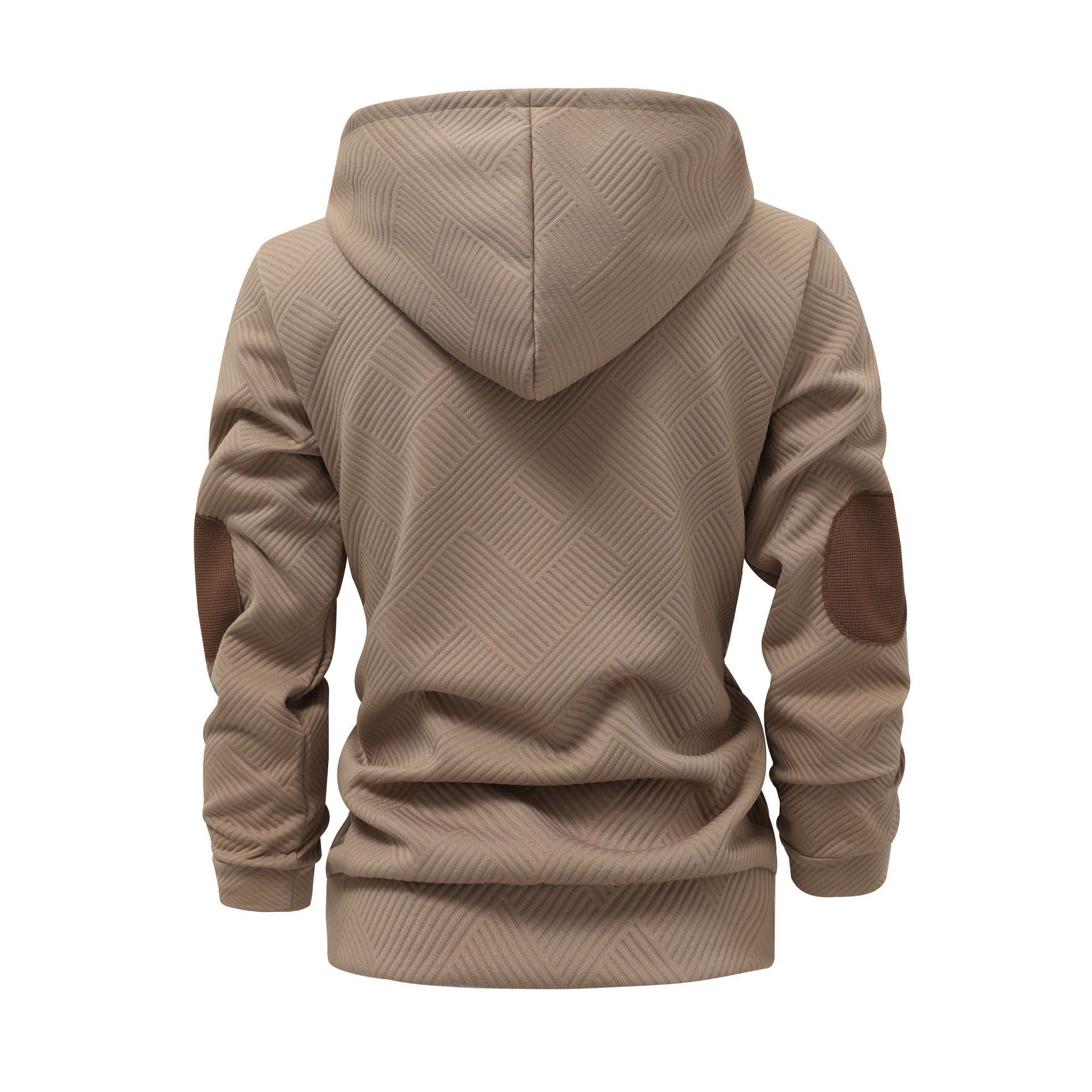 Oversized Textured Polyester Long Sleeve Hoodie