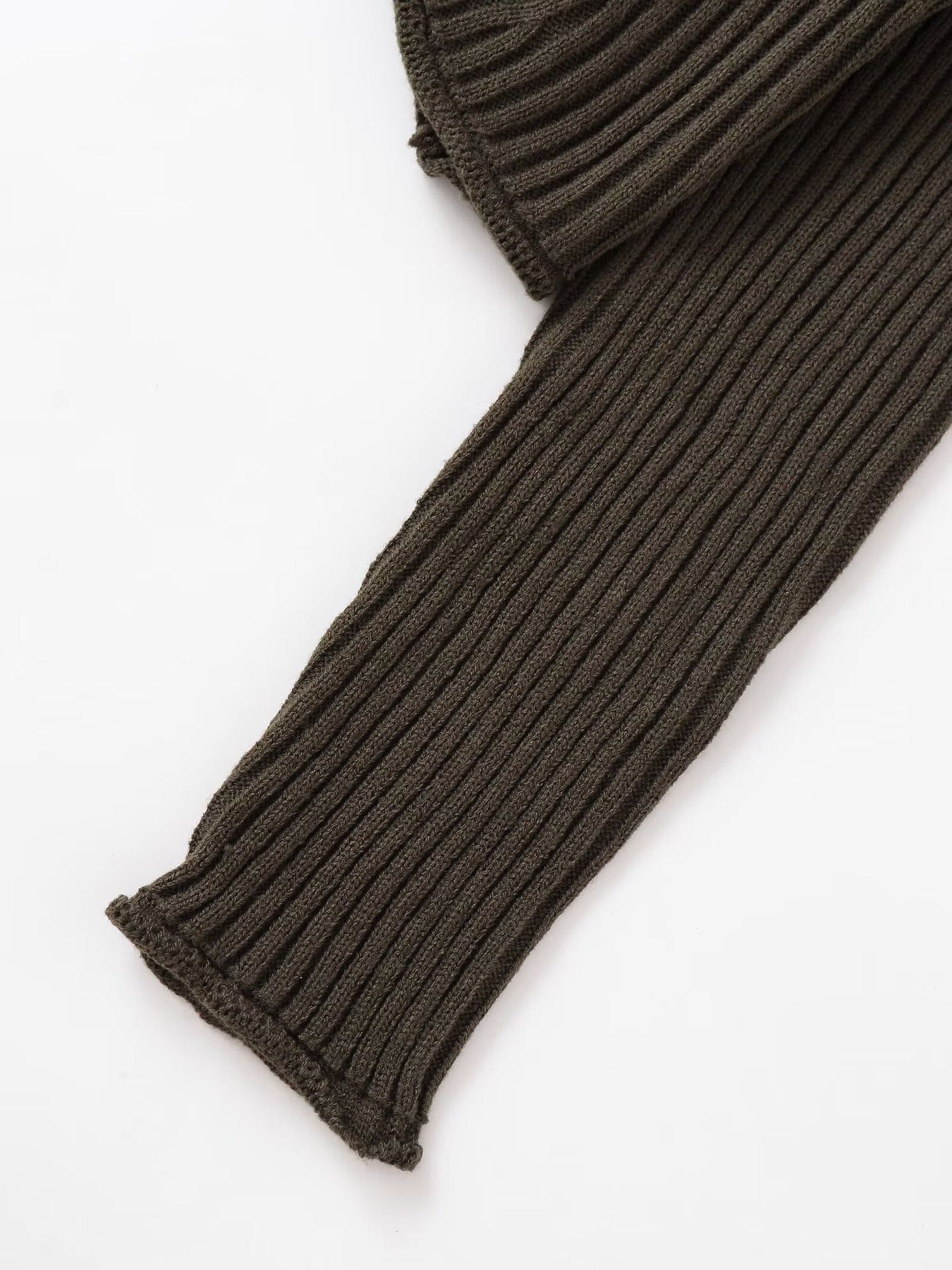 Placket Front Polyester Sweater