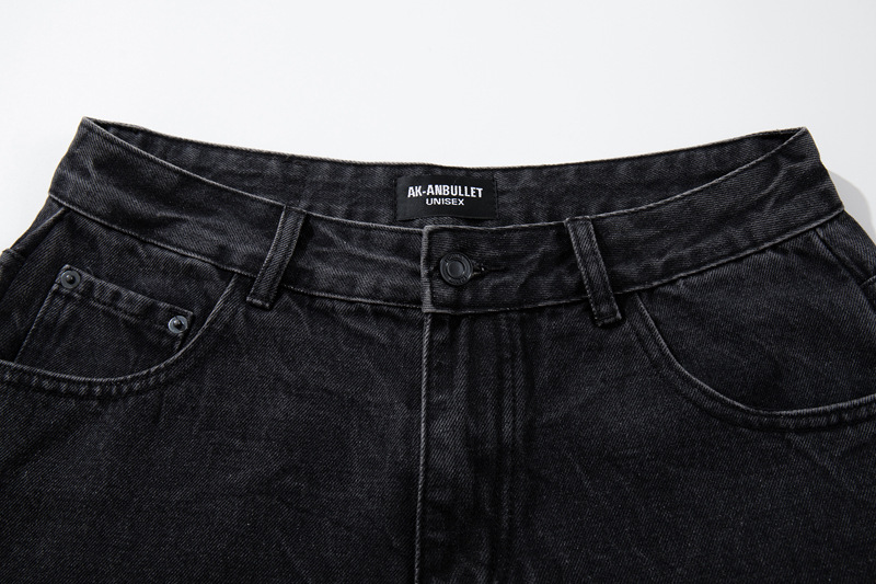 Street Style Retro Deconstructed Patchwork Designer Jeans, High-Quality Unique Design Knife-Style Pants