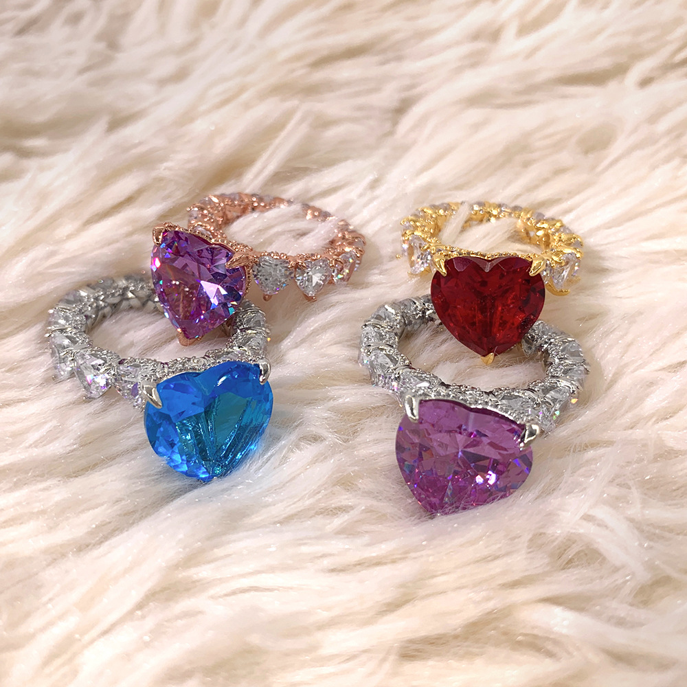 Sparkling Sweetheart Crystal Copper Ring