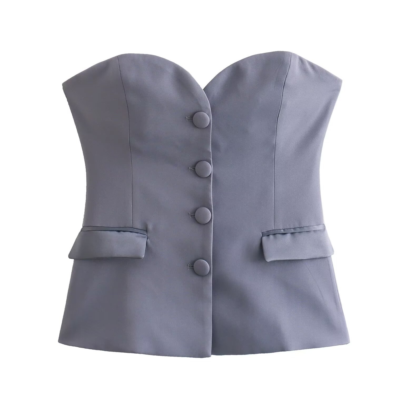 Solid Open Back Chest Patch Bandeau