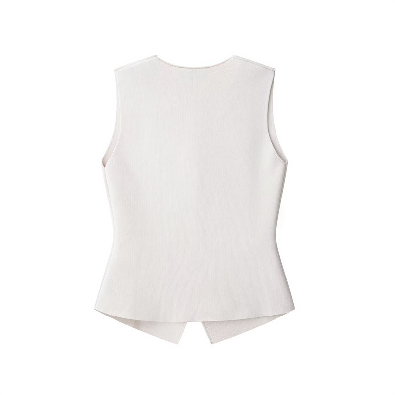 Ladies Button Front V-Cut Vest
