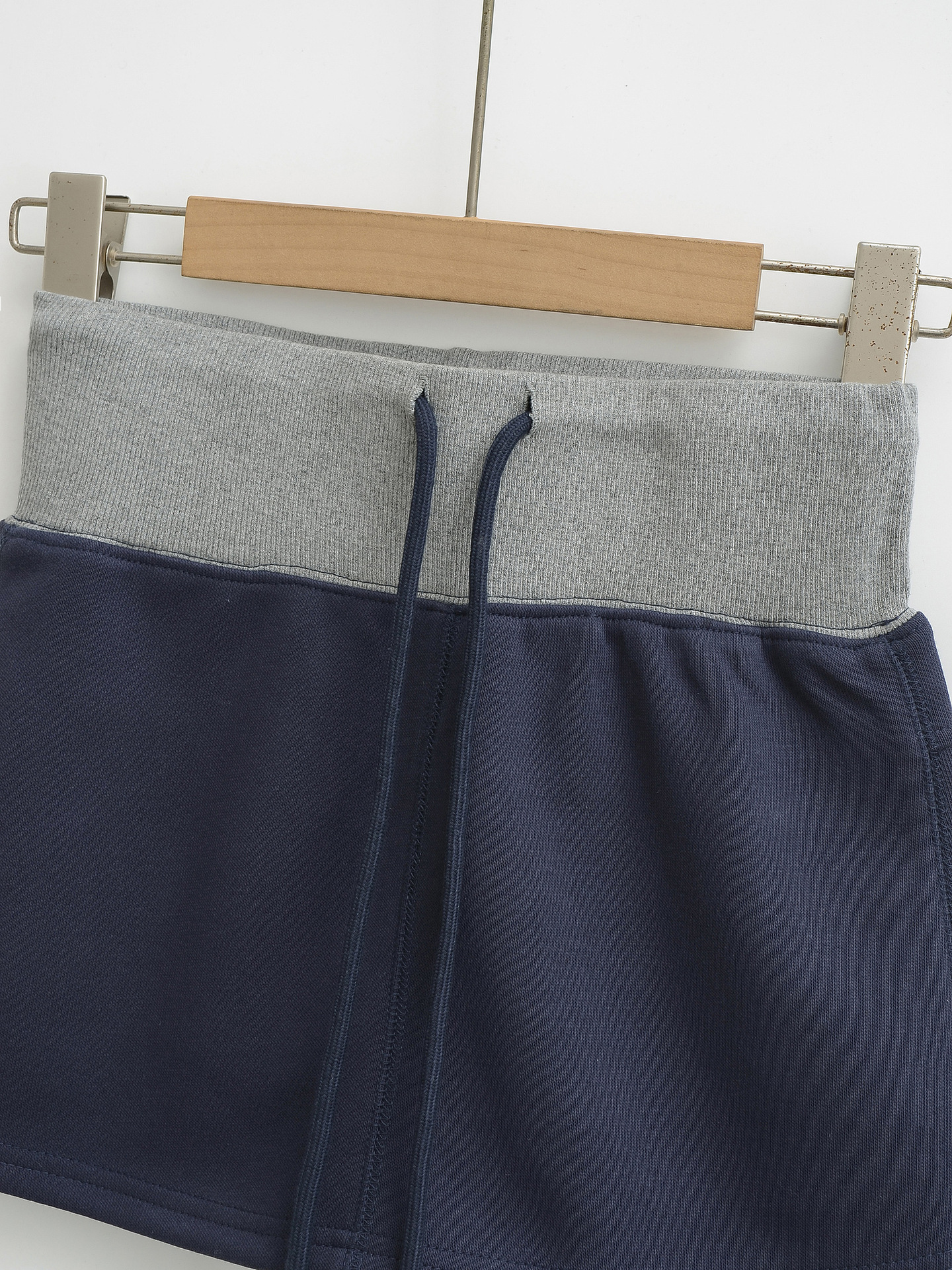 High waisted elastic waisted drawstring skirt, short skirt