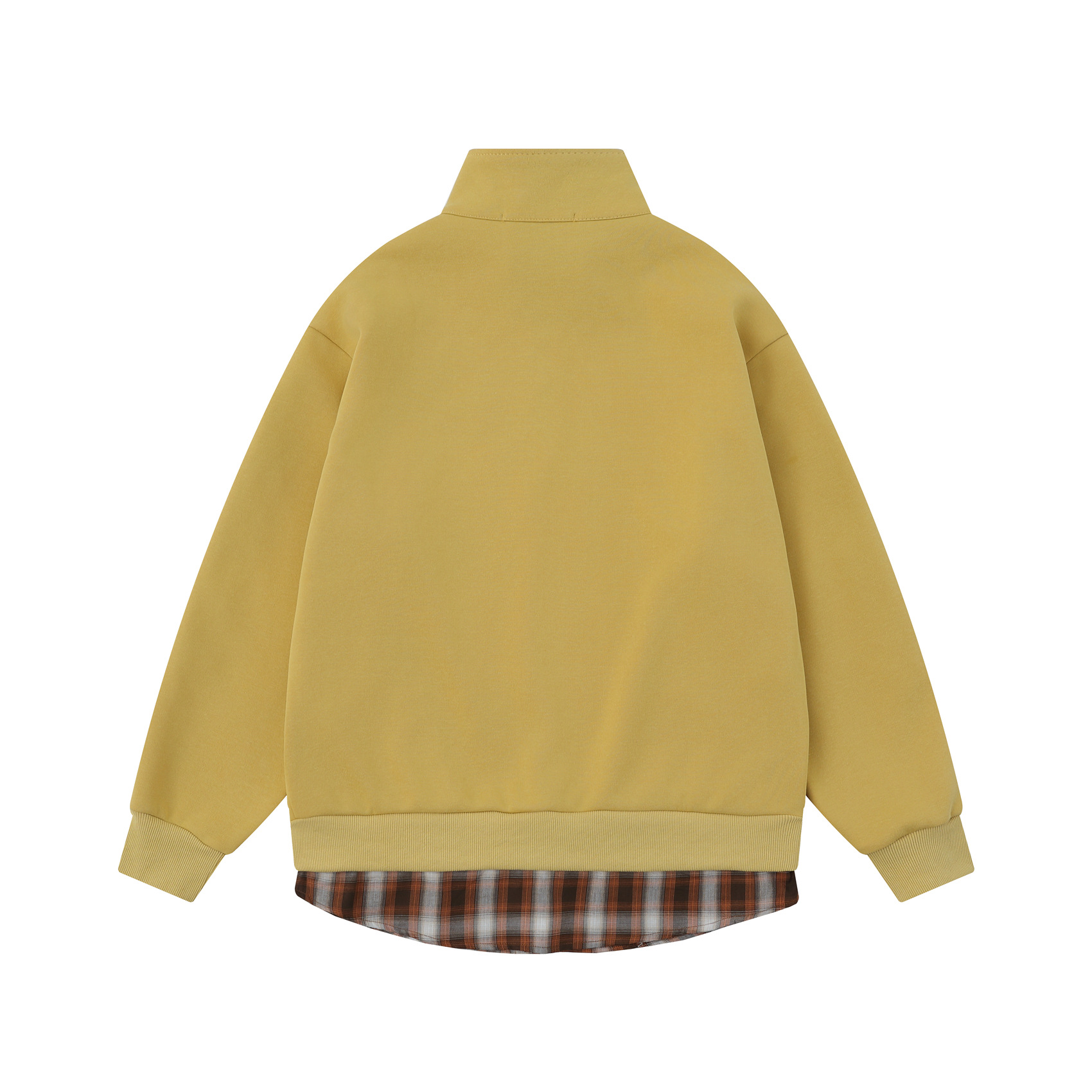 Cotton Retro Graphic Mock Neck Relaxed Sweatshirt
