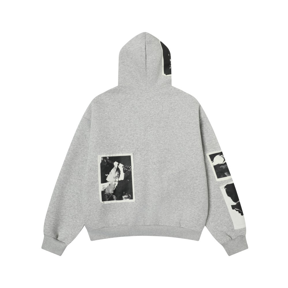 Oversized Grunge Collage Cardigan