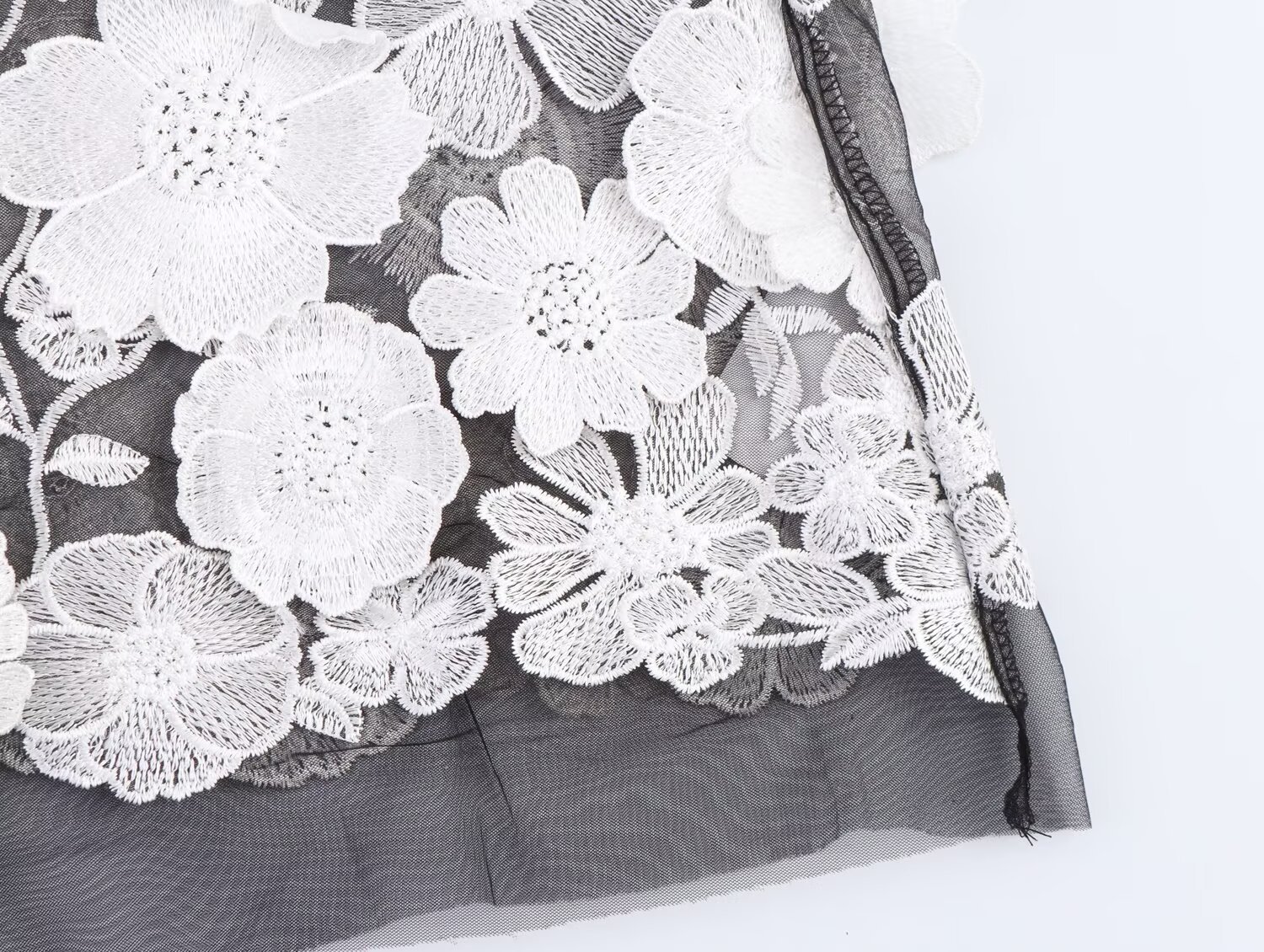 V-neck embroidered camisole A-line long skirt dress for women