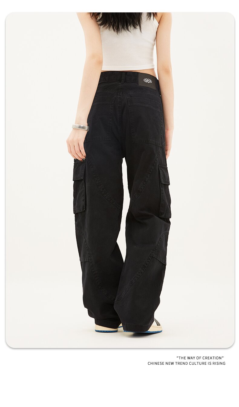 Unstructured Relaxed Fit Cotton Cargo Pants