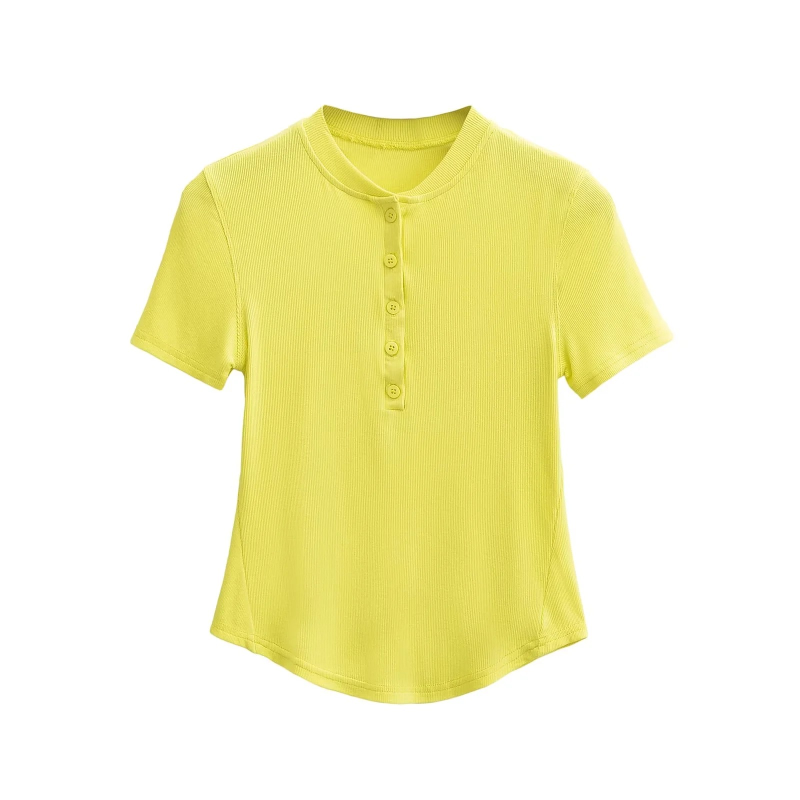 Ladies Plain Fitted Crew Neck Tee