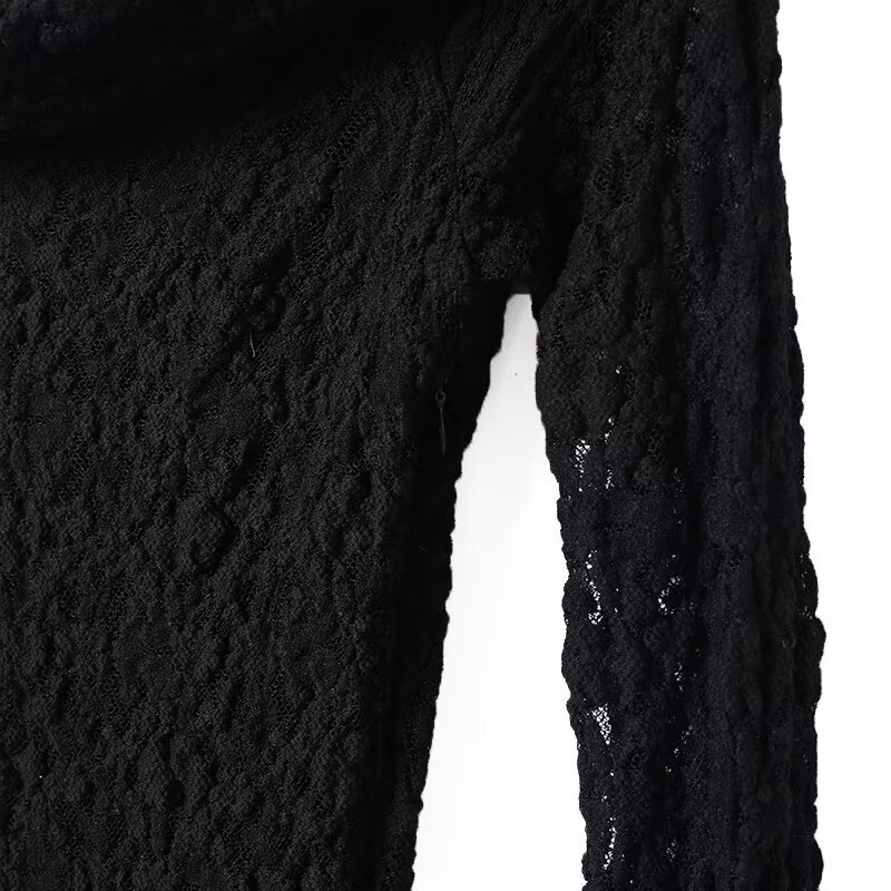 Ladies Single Shoulder Sleeveless Dark Polyester Dress