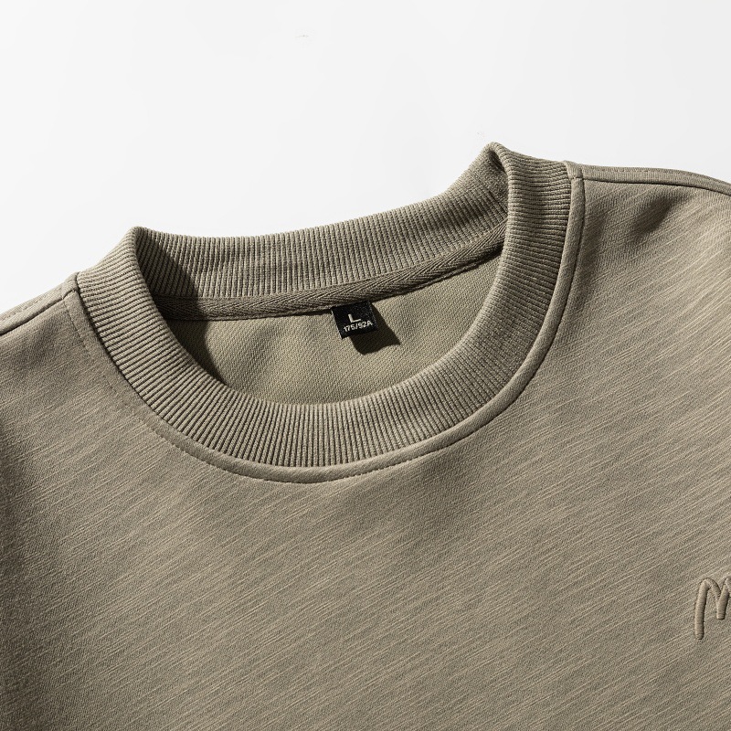 Gender Neutral Oversized Crewneck Alphabet Stitched Sweatshirt