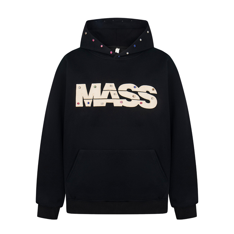 Utility Oversized Stitched Alphabet Cotton Hoody