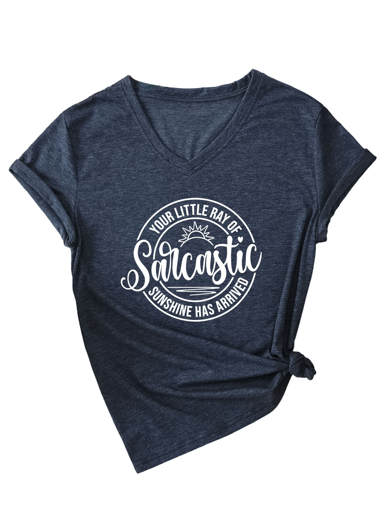 Sassy Geometric Print Round Neck T-Shirt