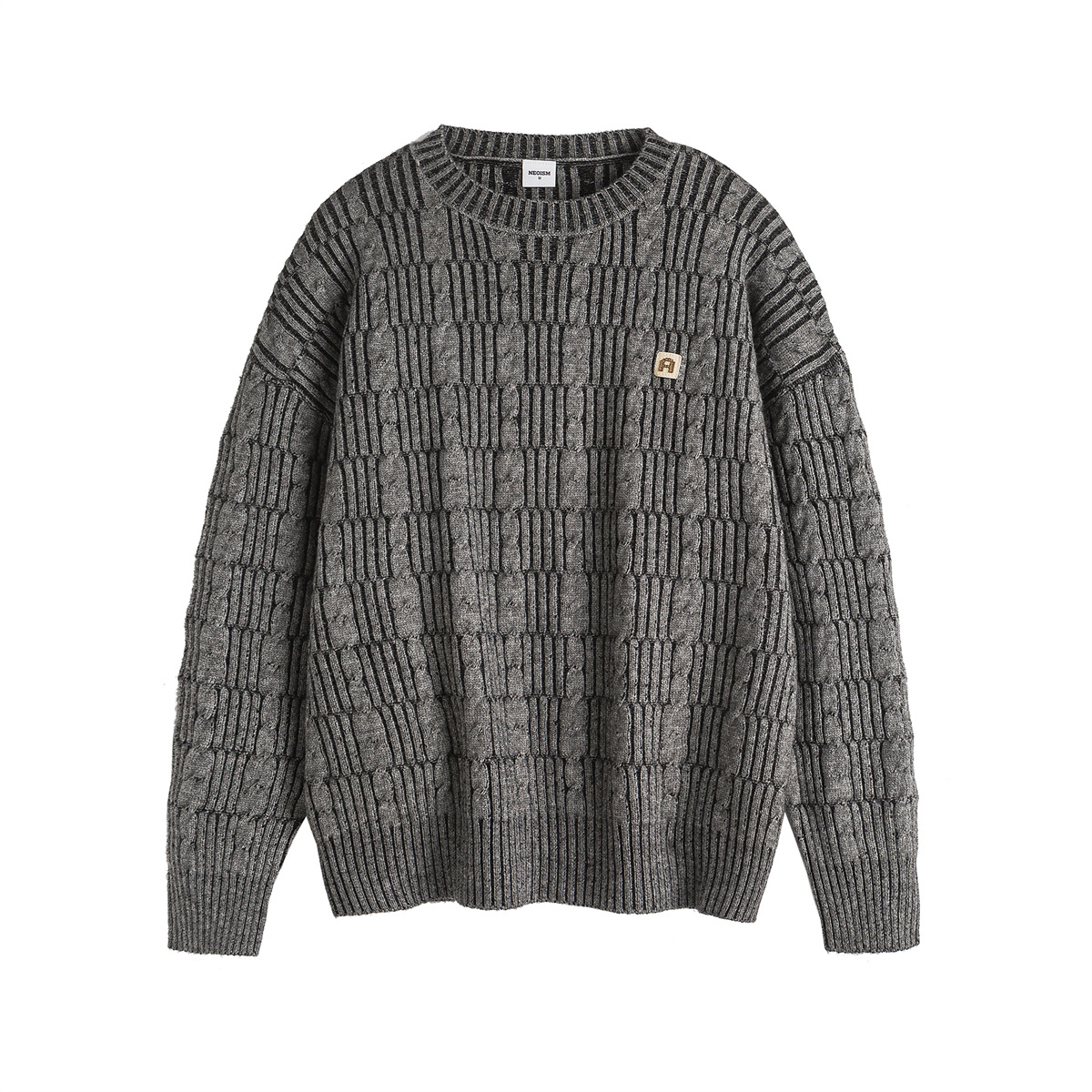 Long Sleeve Color Block Workwear Sweater