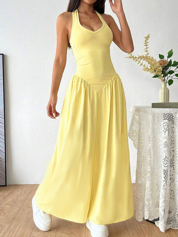Polyester Sleeveless Vacation Maxi Dress