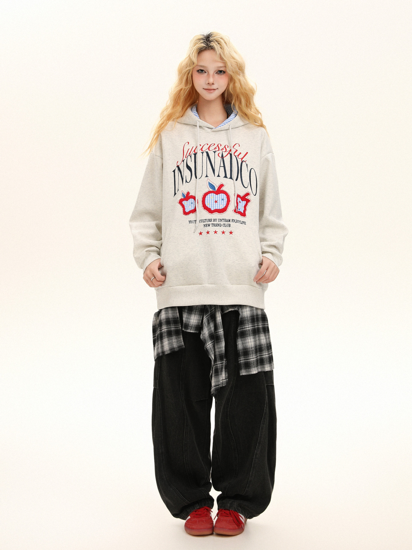 Unisex Cotton Applique Hoody