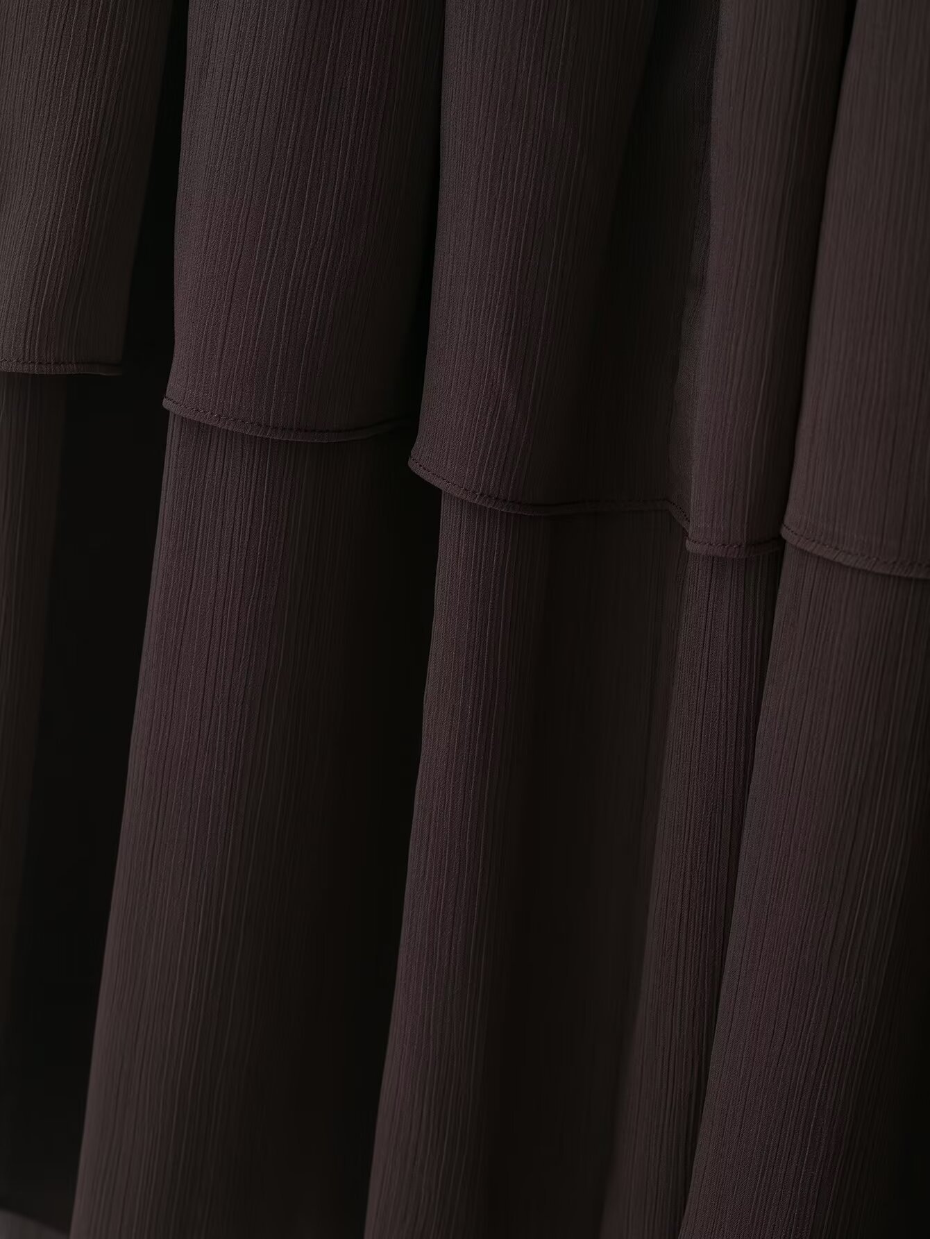 Tiered Flounce Trim Embellished Skirt