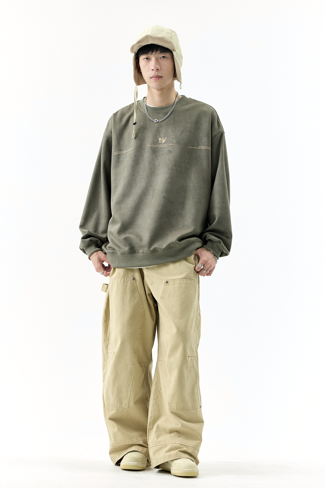 American Oversized Polyester Round Neck Sweatshirt