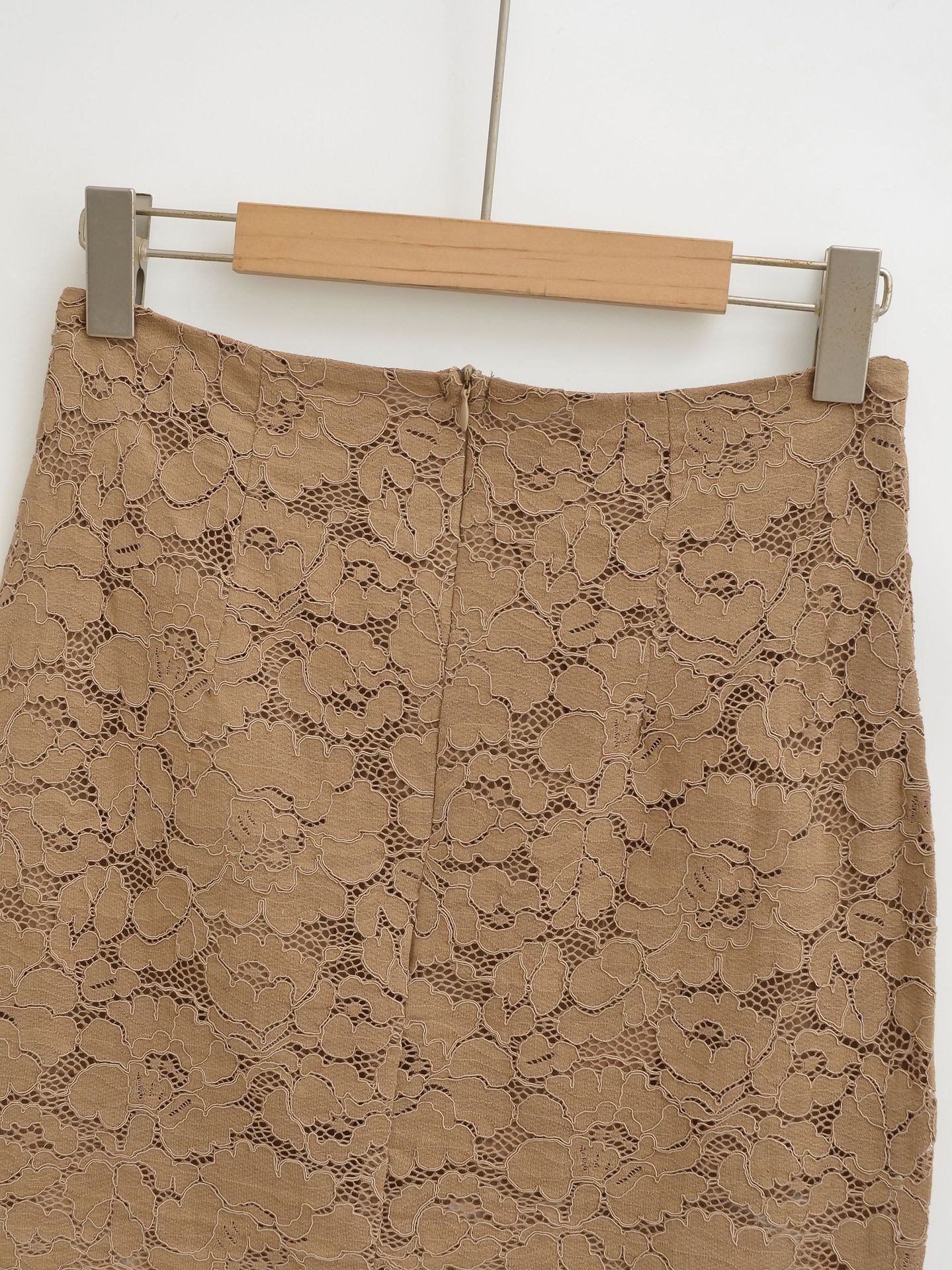 Short Fitted Cutout Back Zip Skirt