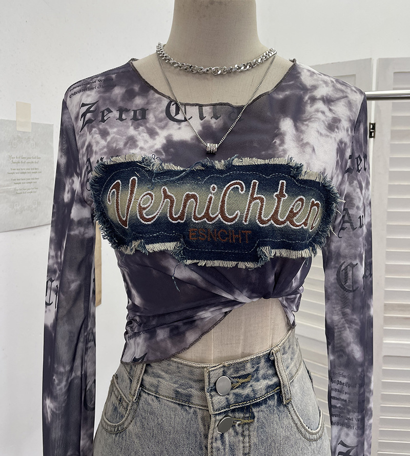 Long Sleeve Cover Up Short T-Shirt