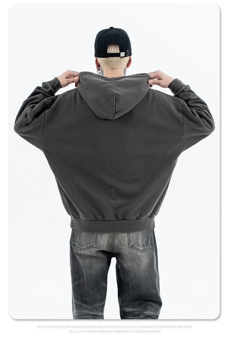 Urban Oversized Cotton Vintage Emblem Hoodie
