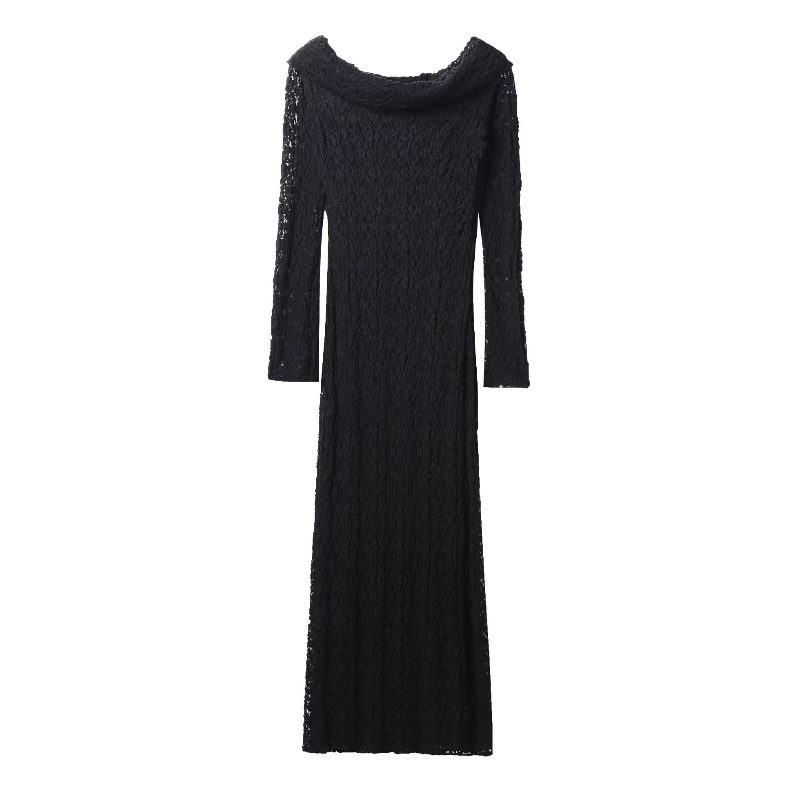 Ladies Single Shoulder Sleeveless Dark Polyester Dress