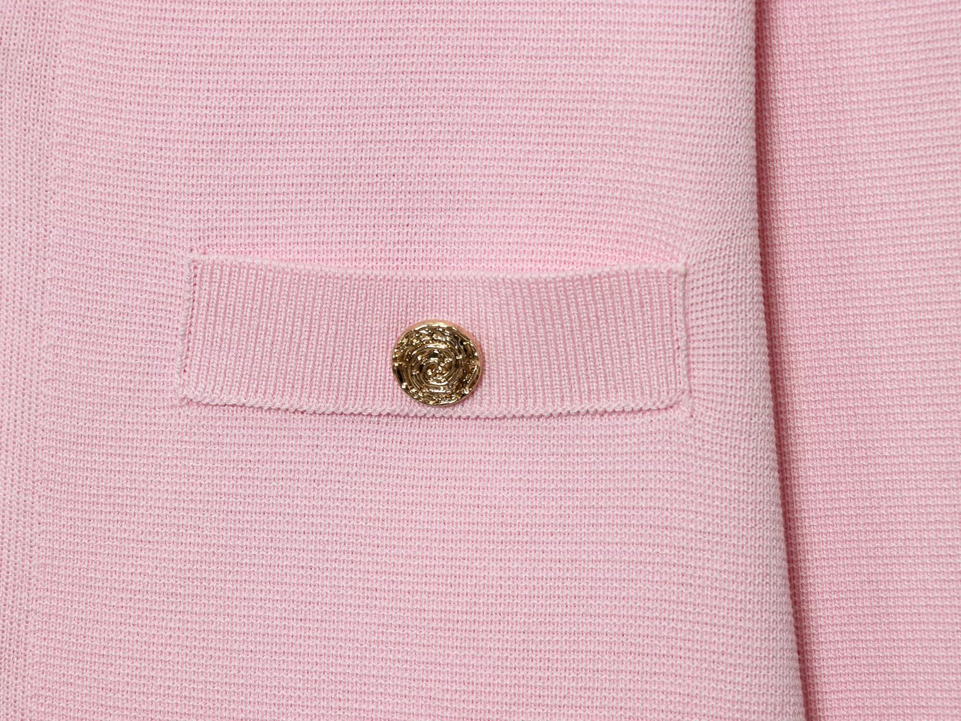 Ladies Crew Button-Front Quad-Tone Sweater