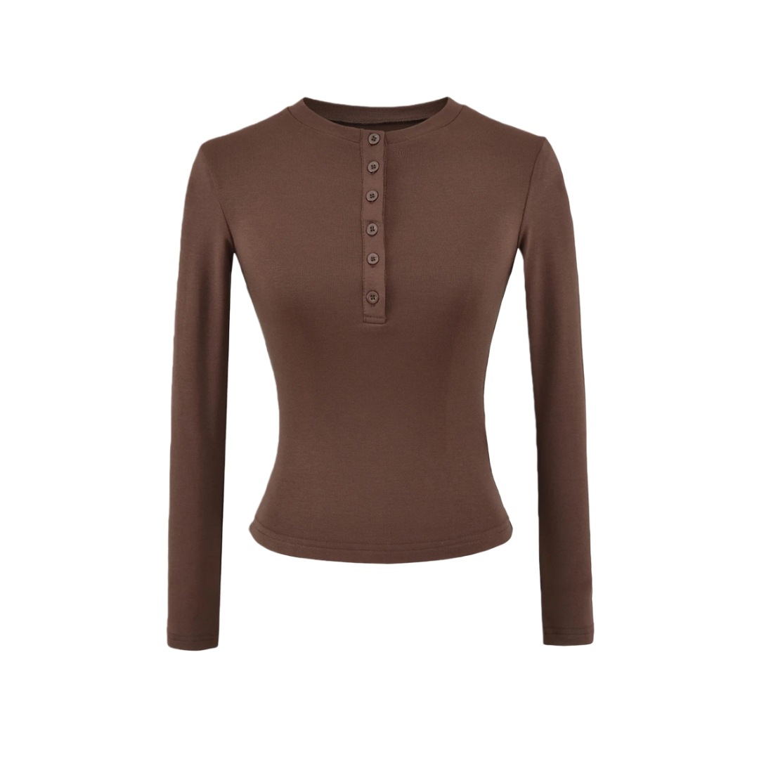 Sexy Chic Plain Wrist-Length Snug Tee