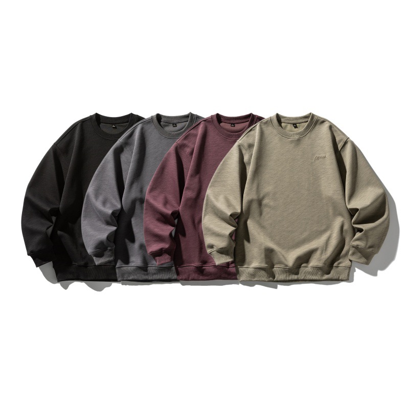 Gender Neutral Oversized Crewneck Alphabet Stitched Sweatshirt