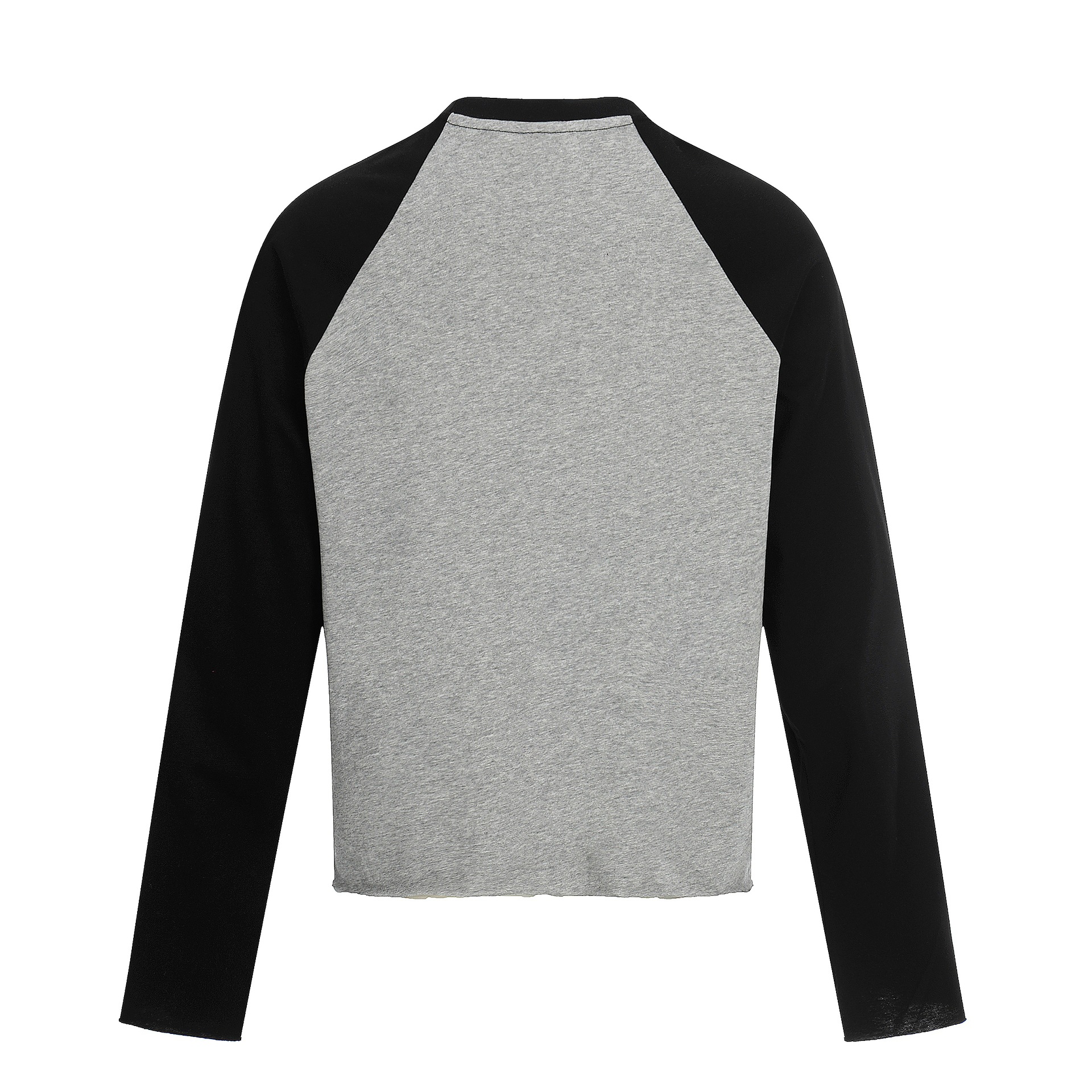 Print Color-Blocking Shoulder Sleeve Long Sleeve T-Shirt Unisex