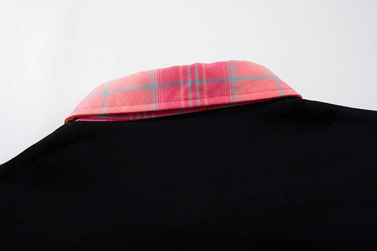 Classic Cotton Letter Lapel Zip Oversized T Shirt