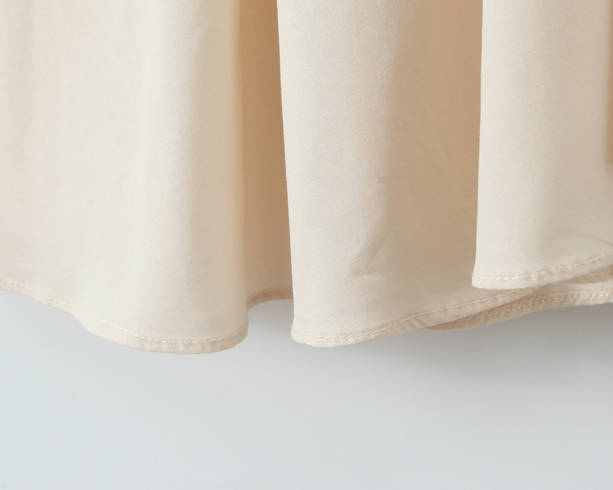 Backless hanging neck solid color waist cinched dress for women