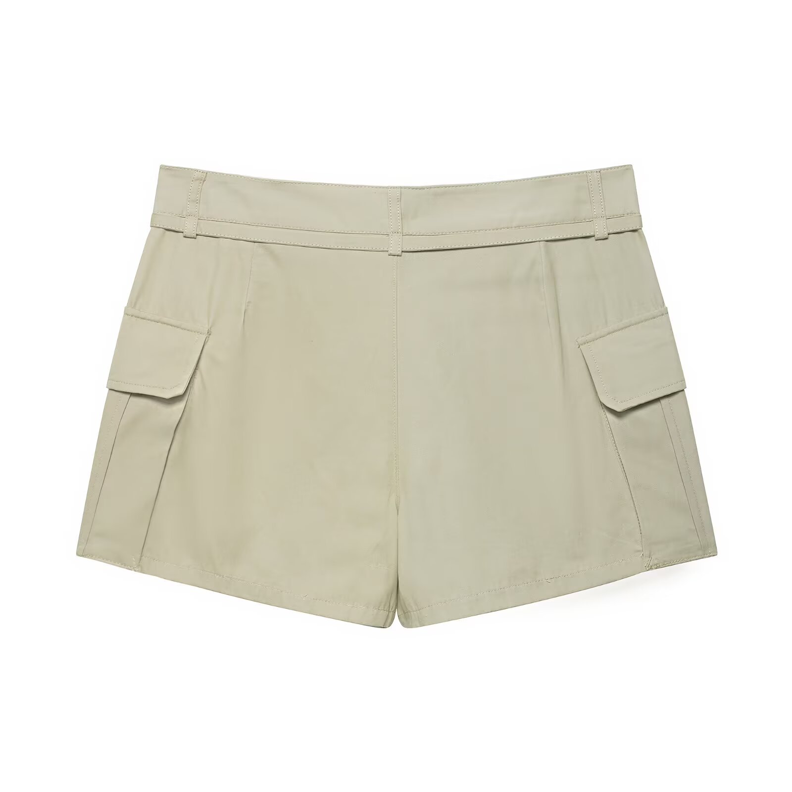 Ladies Cinch Plain Sash Waistband Utility Skirts