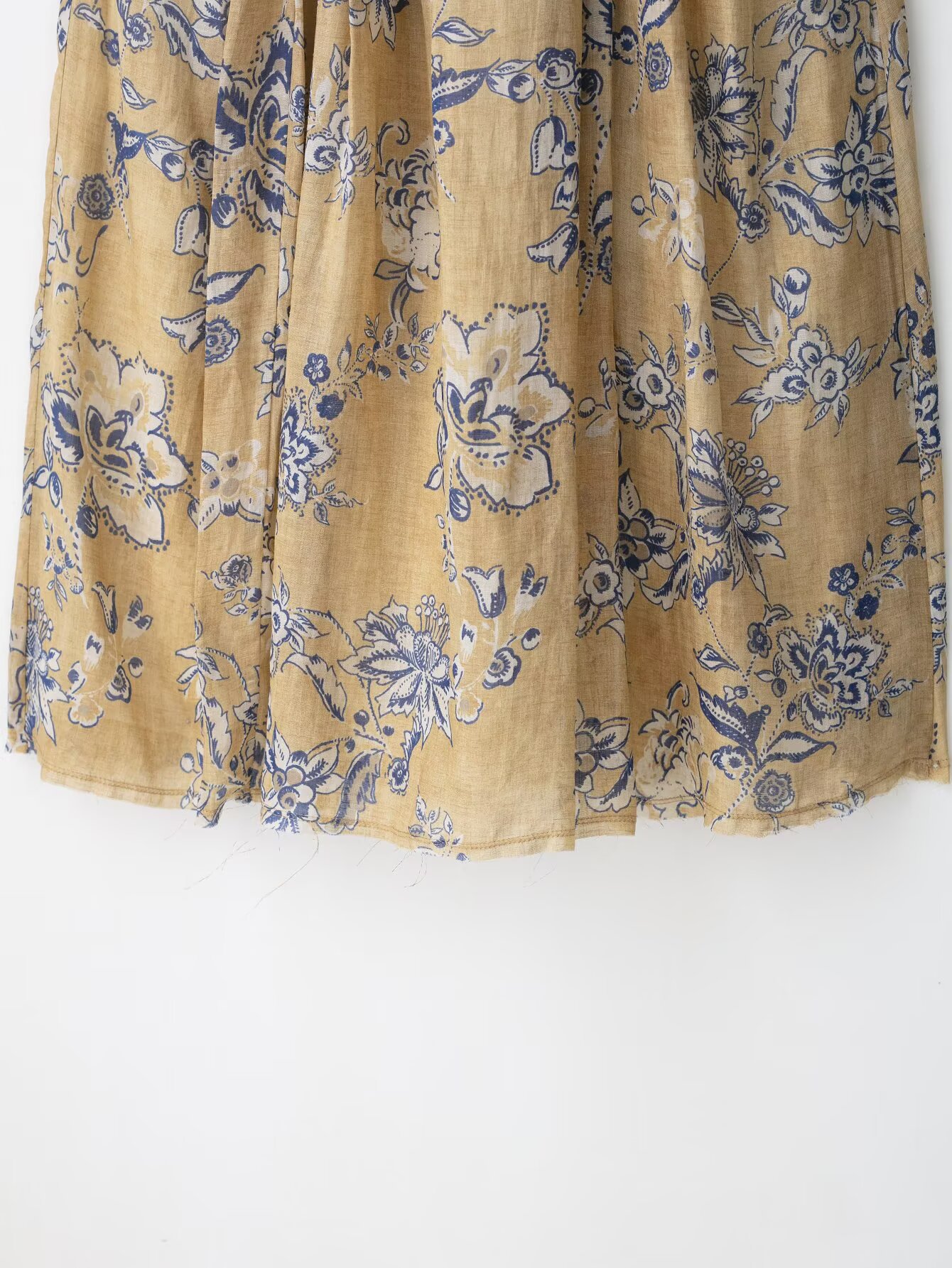 Ladies Vintage Patterned Utility Knee Length Skirt