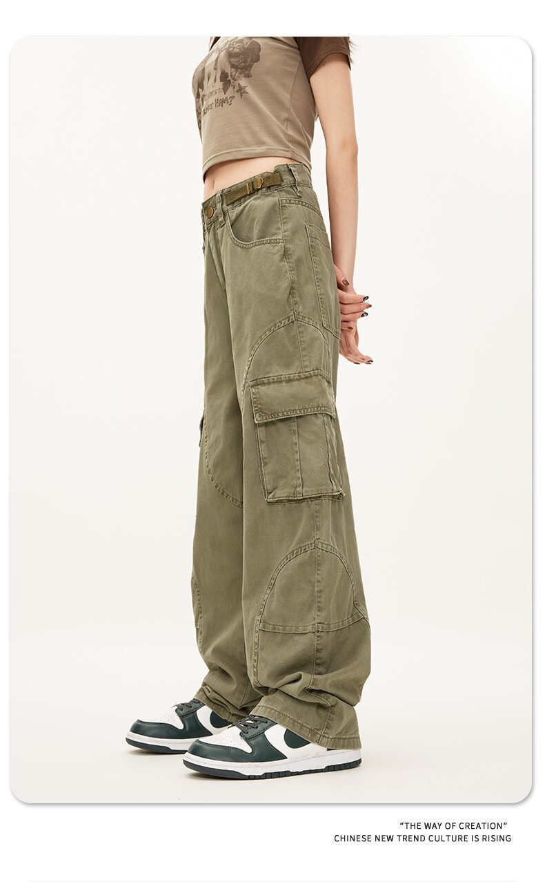 Unstructured Relaxed Fit Cotton Cargo Pants